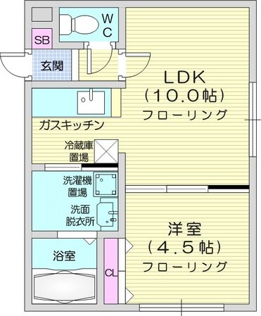 栄町駅 徒歩5分 1階の物件間取画像